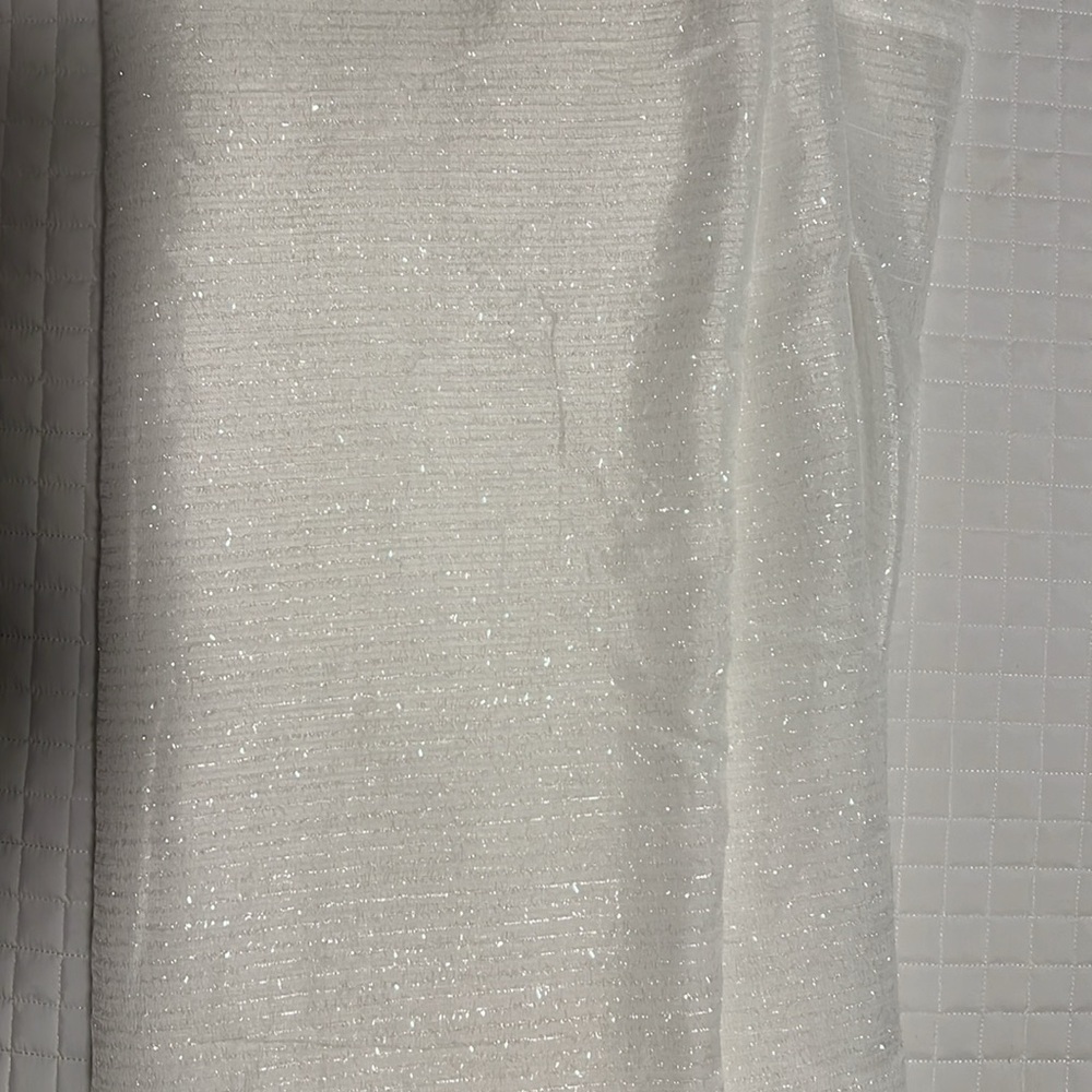 DKNY white sheer curtains- 96”Lx 52”W- 2 panels NWOT- never used